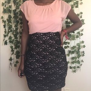 Formal half lace dress